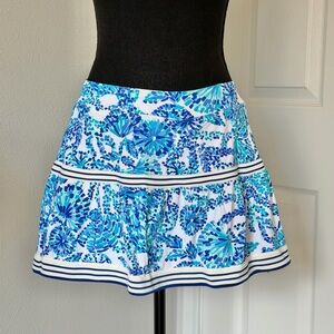 Lilly Pulitzer Vibrant Blue and White Athletic Skort